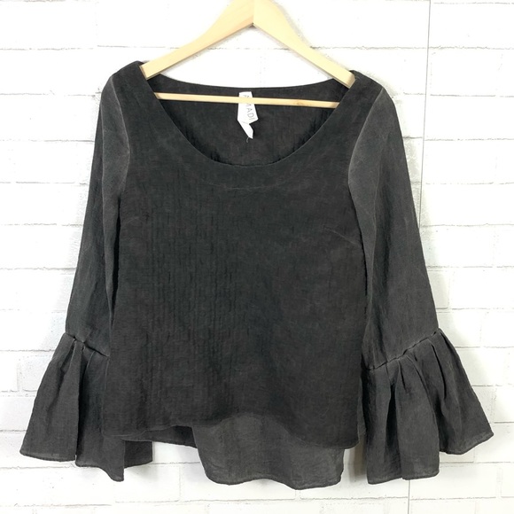 Anthropologie Tops - NEW Anthropologie Amadi Acid Wash Open Back Blouse